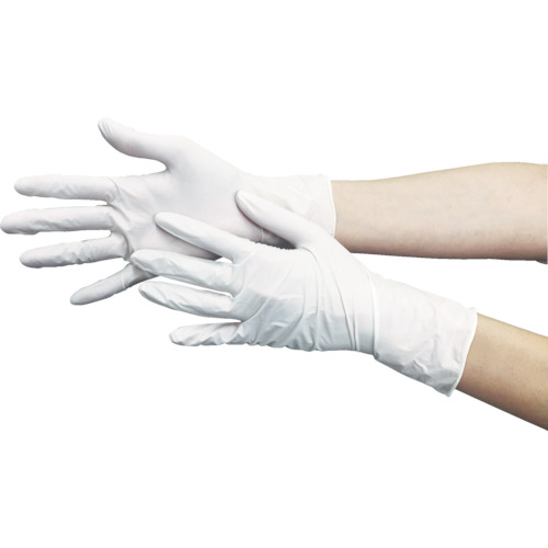 【TRUSCO】ＴＲＵＳＣＯ　ニトリル製使い捨て極薄手袋　粉無し　　Ｓ　ホワイト　（２００枚入）